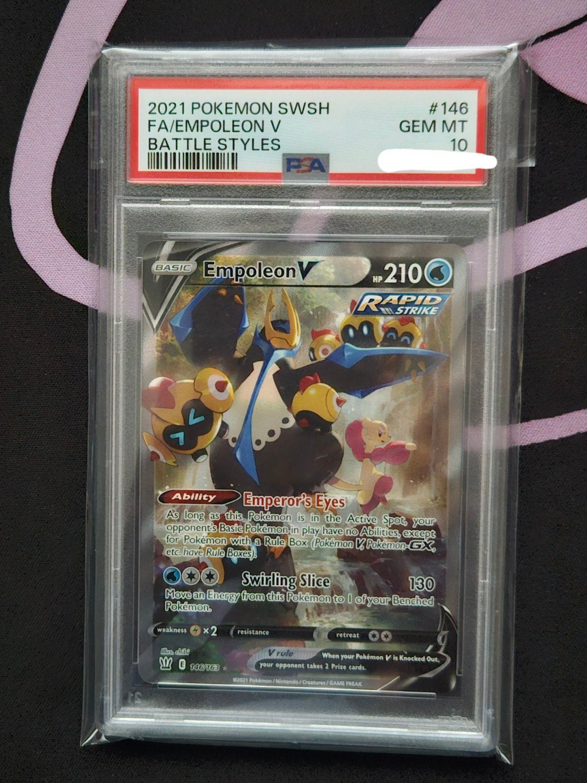 Pokemon Empoleon V 146/163 PSA 10 GEM MT, Hobby en Vrije tijd, Verzamelkaartspellen | Pokémon, Ophalen of Verzenden, Zo goed als nieuw