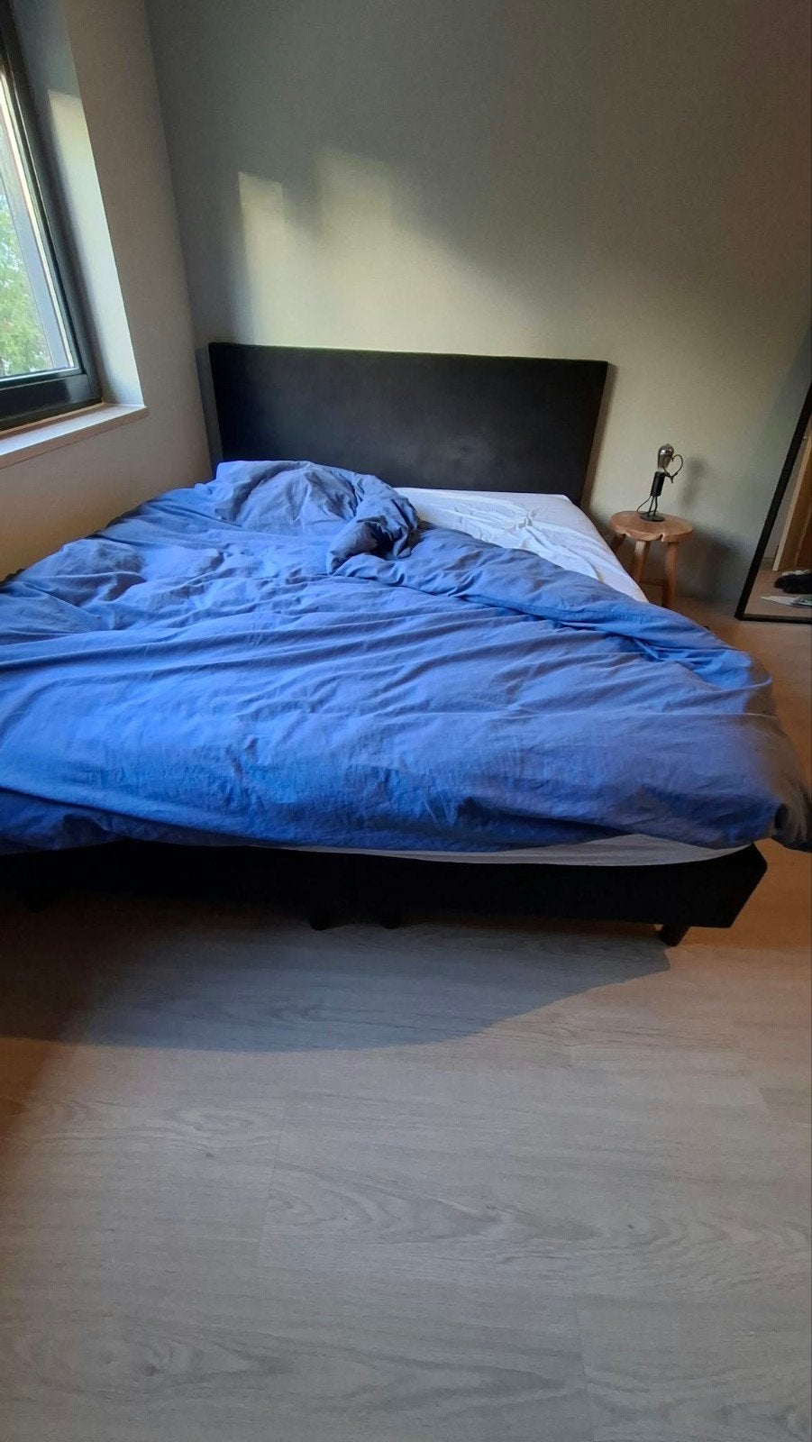 Boxspring 180x200 cm - In goede staat, gratis af te halen, Ophalen, Zwart, Tweepersoons, Zo goed als nieuw