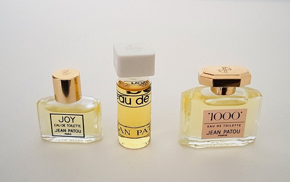 Patou parfum miniatuur Joy + 1000 + Eau de Patou - EDT, Ophalen of Verzenden, Zo goed als nieuw, Miniatuur, Gevuld