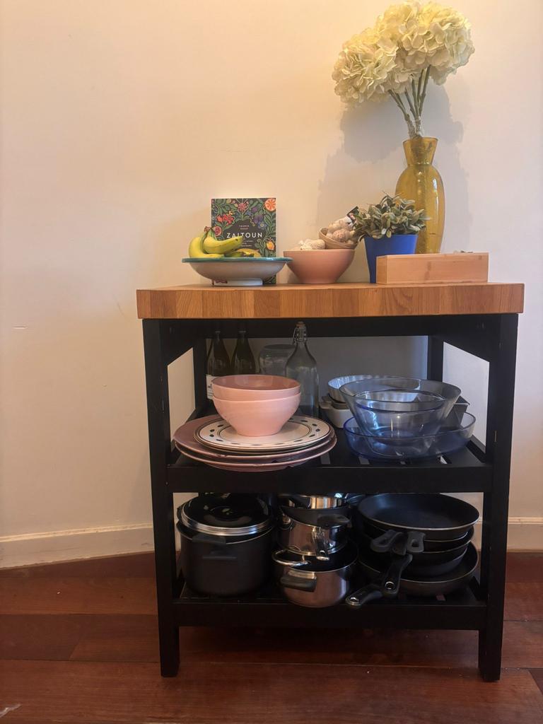 Ikea Keukentrolley met massief houten blad, Ophalen, Gebruikt, 50 tot 100 cm, Minder dan 100 cm