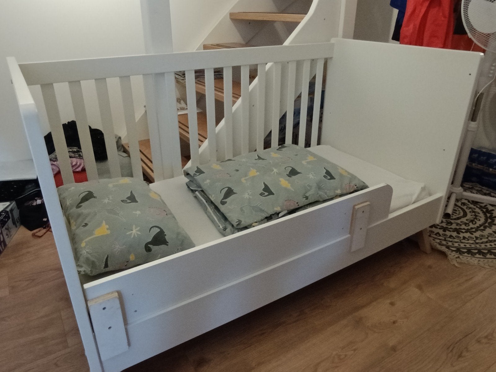 Compleet meegroeibed van Bopita (bedbank Lynn) 140x70, 70 tot 85 cm, 140 tot 160 cm, Zo goed als nieuw, Ophalen