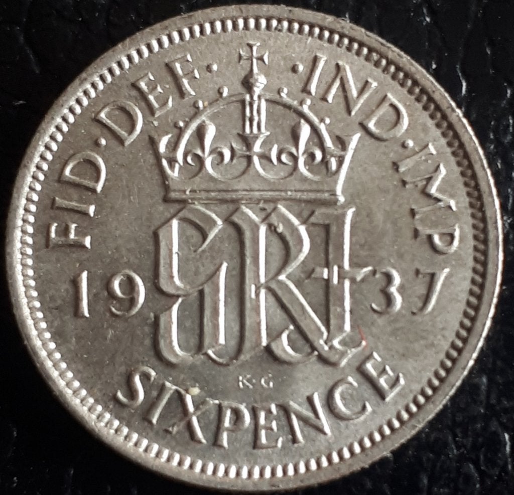 UNITED KINGDOM / 6 PENCE 1937 KM 852 ZILVER / UNC, Ophalen of Verzenden, Overige landen, Losse munt, Zilver