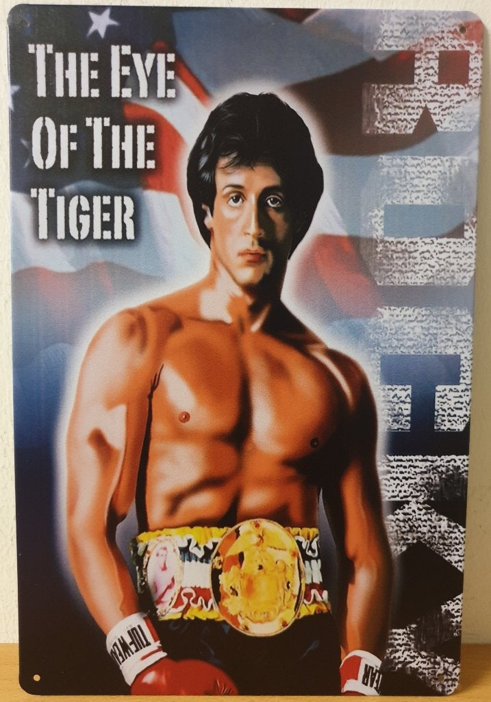 Rocky eye of the tiger reclamebord van metaal wandbord deco, Info@deconoord.nl, Deco Noord, Nieuw, Ophalen of Verzenden