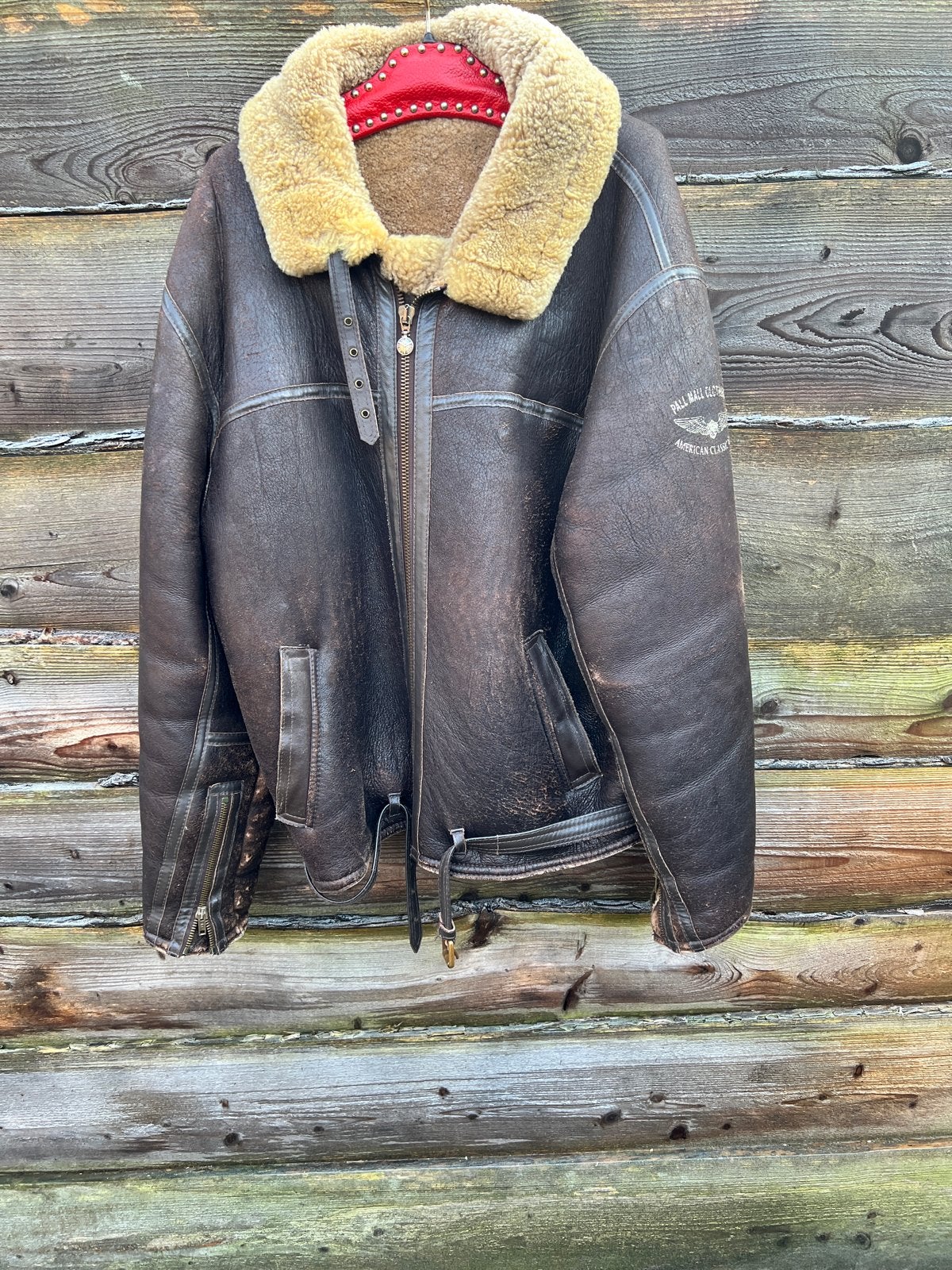 Pall Mall Clothing Co. B3 Aviator Shearling Leren Jas XXL, Ophalen of Verzenden, Gedragen, Overige maten, Bruin