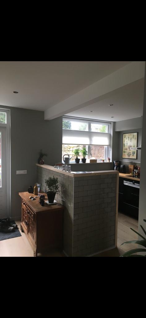 Plisse gordijn vrijhangend 160b x 115h, Huis en Inrichting, Stoffering | Gordijnen en Lamellen, Ophalen, Gebruikt, Wit