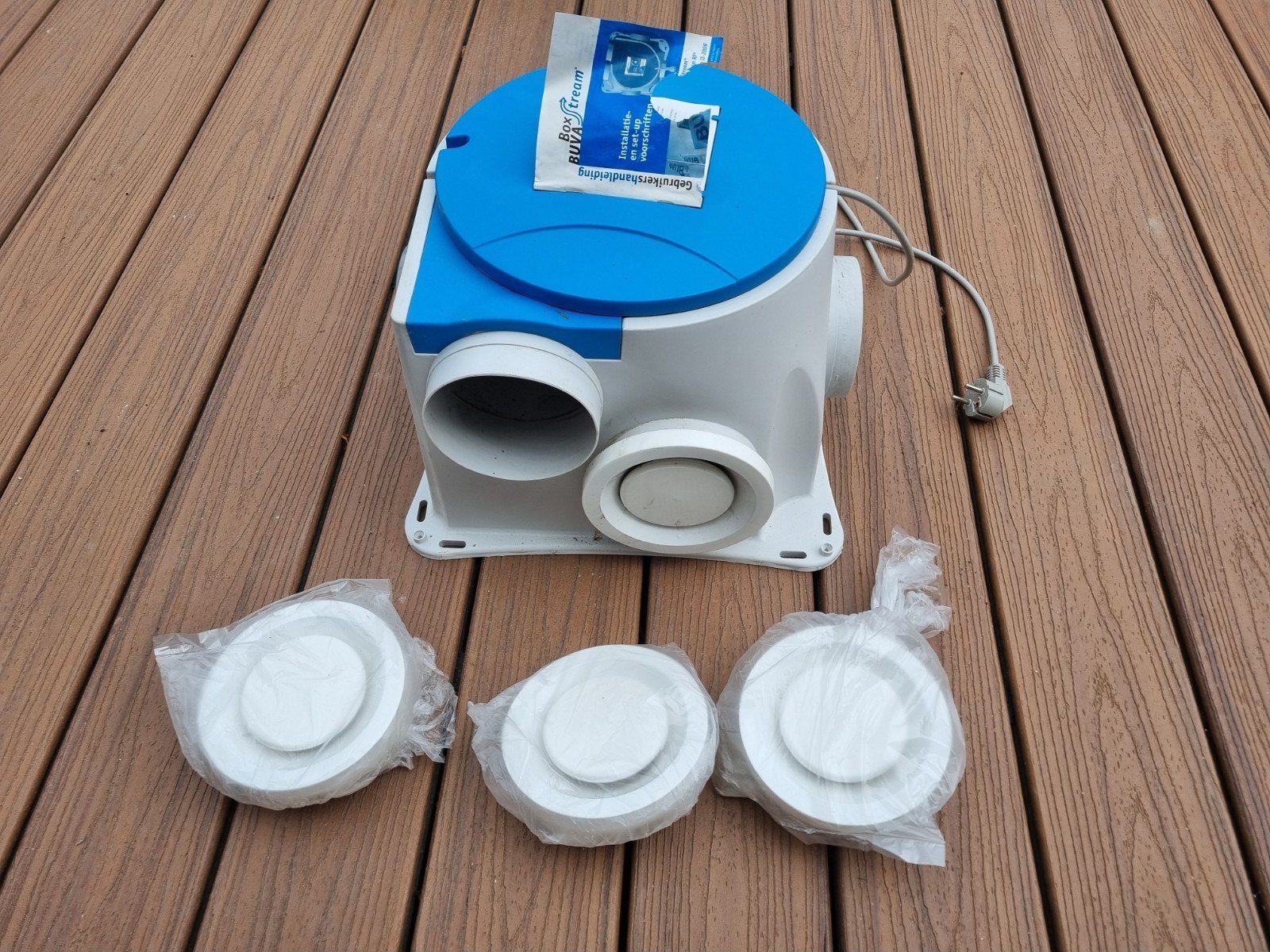 Buva BoxStream Ventilator en Afzuiger met 3 ventielen, Verzenden