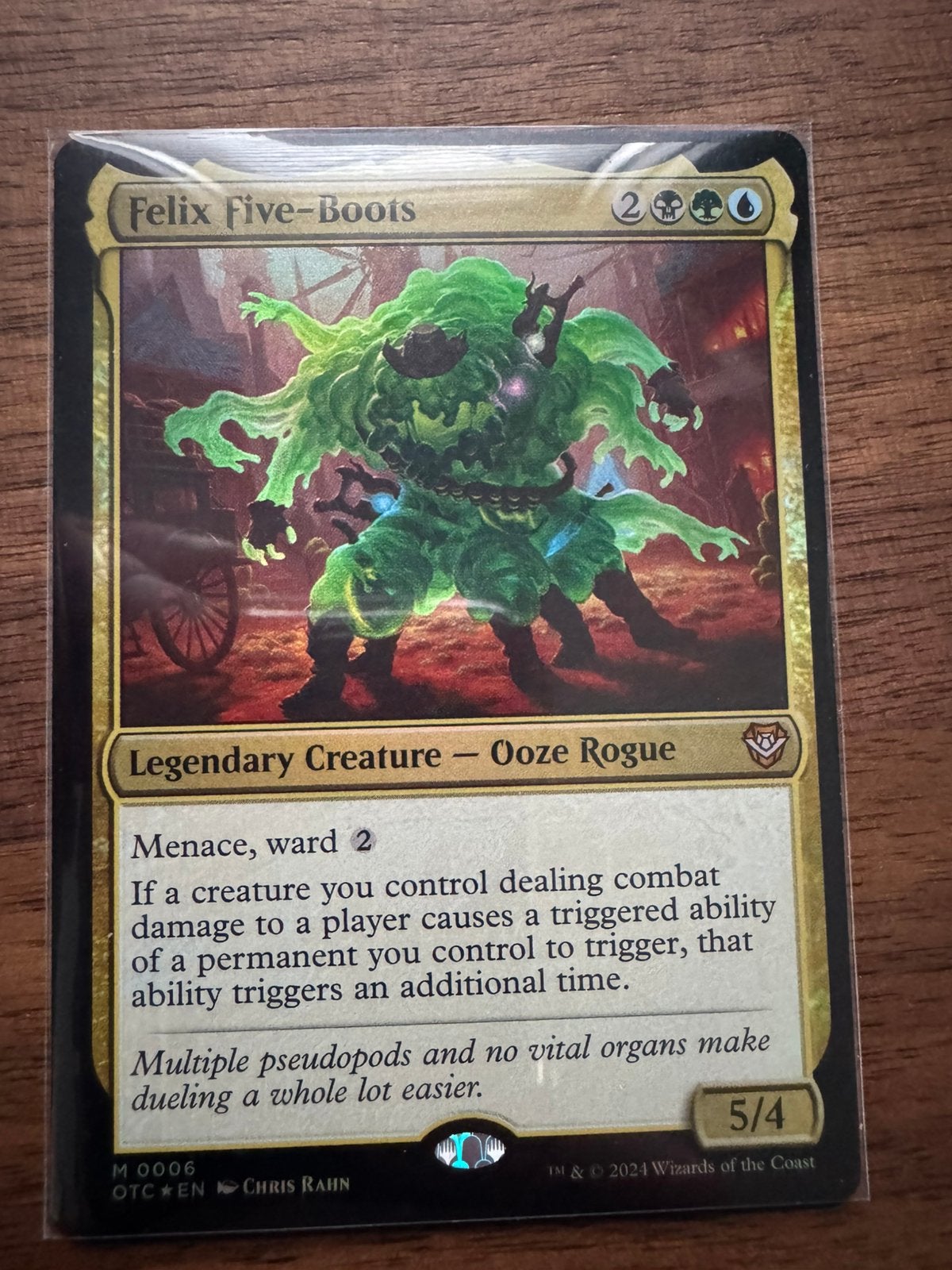 Foil Felix Five-Boots Commander: Outlaws of Thunder Junction, Ophalen of Verzenden, Zo goed als nieuw, Foil