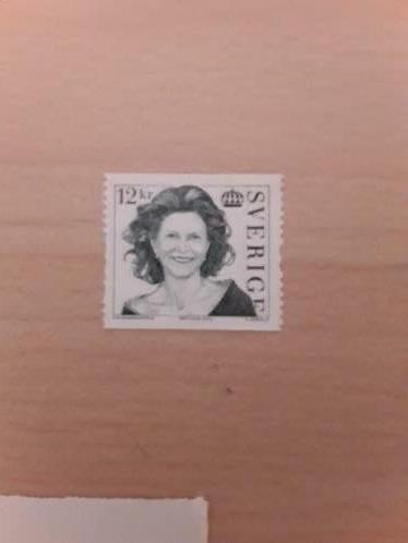 Zweden koningin Silvia., Verzenden, Zweden, Gestempeld