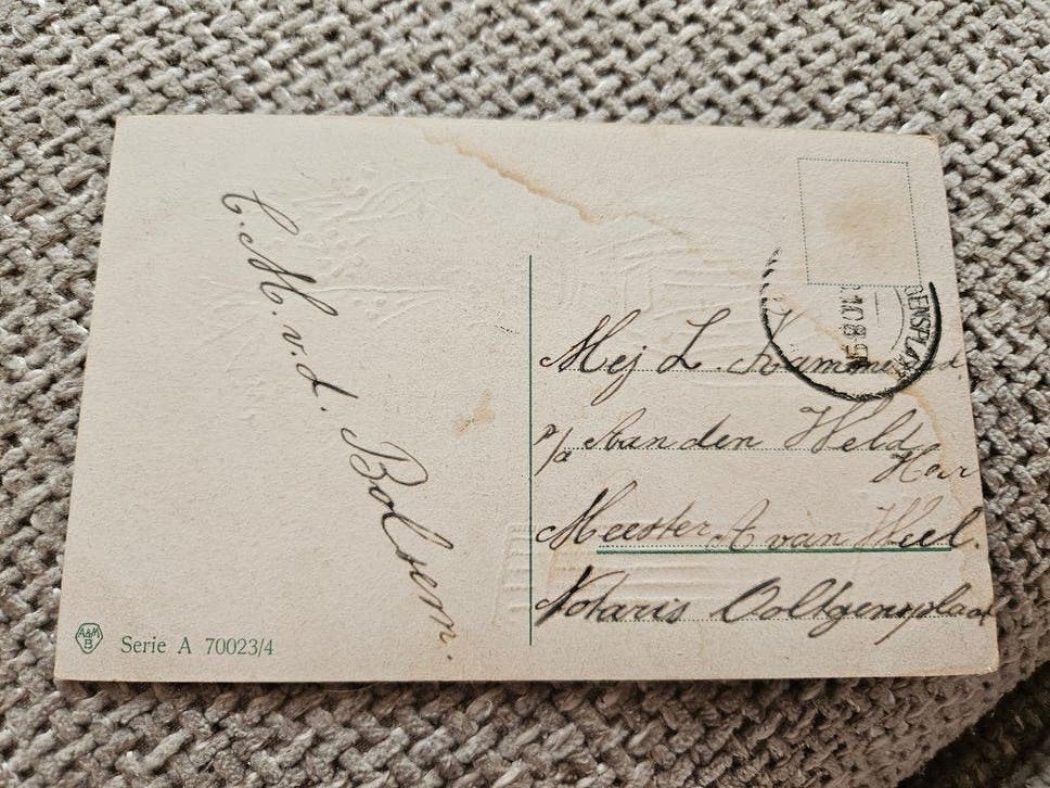 Ooltgensplaat notaris oud adres 1908, Verzamelen, Ophalen of Verzenden, Voor 1920, Ongelopen, Zuid-Holland