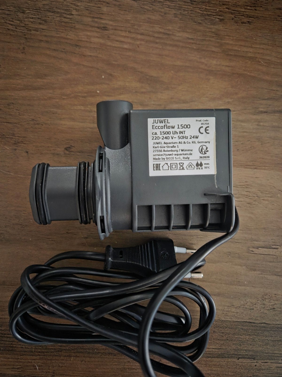 Juwel Eccoflow 1500, Dieren en Toebehoren, Ophalen of Verzenden, Pomp, Zo goed als nieuw, Juwel