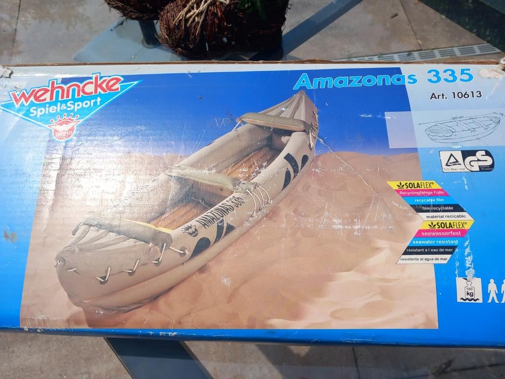 2-persoons opblaasbare kano met peddels - Amazonas 335, Ophalen