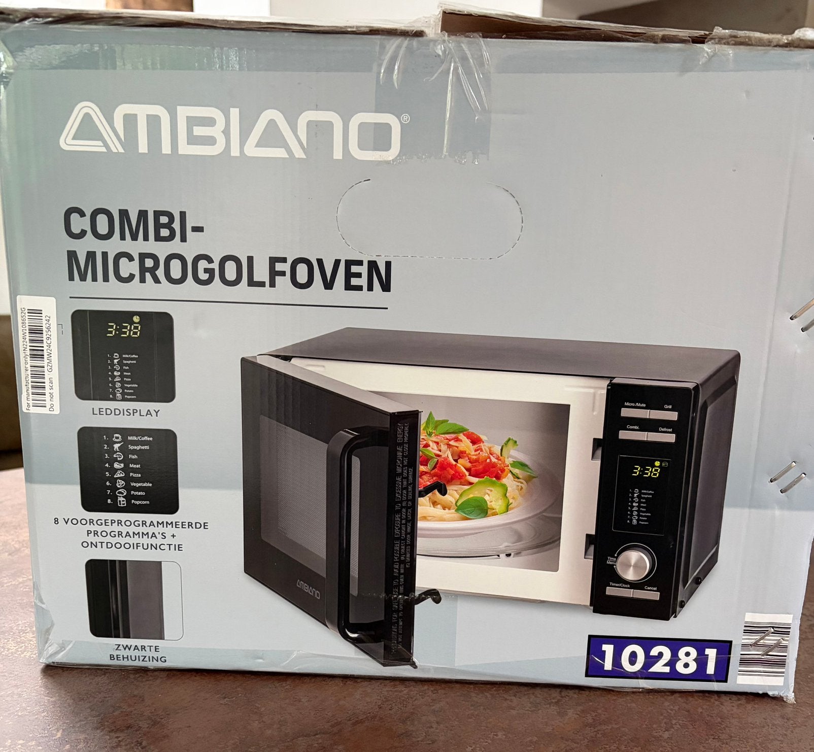 Combi- microgolfoven Ambiano, Ophalen, Combimagnetron, Zo goed als nieuw, Draaiplateau