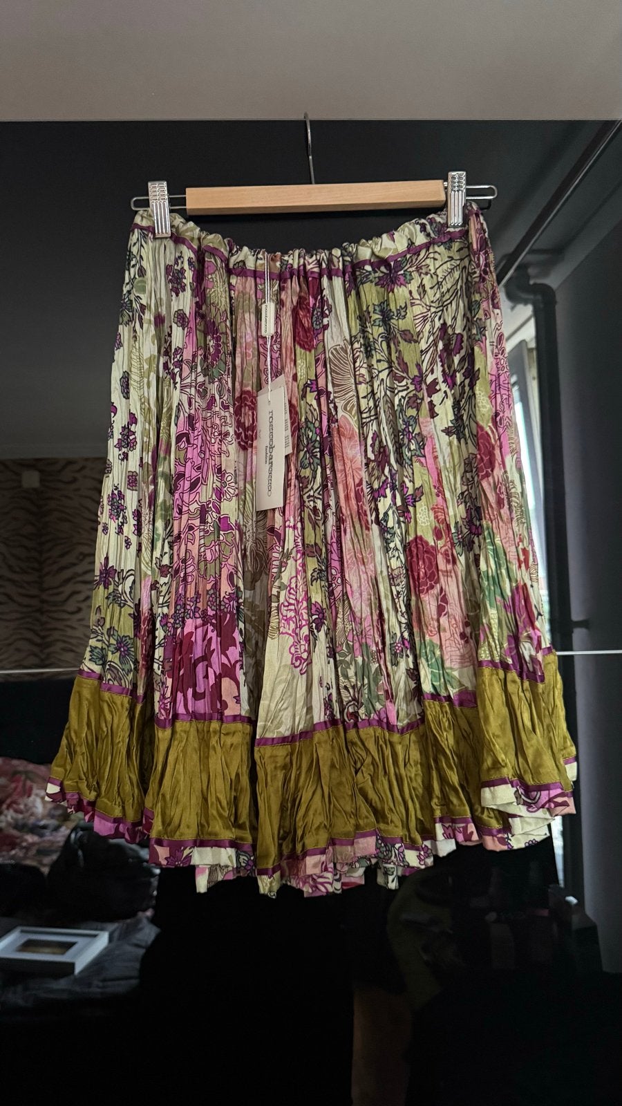 Roccobarocco Fashion Bloemenprint Rok - Nieuw met kaartje, Maat 38/40 (M), Paars, Nieuw, Ophalen of Verzenden