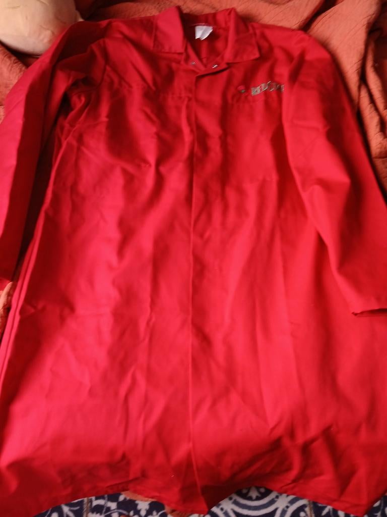 Rode werkjas/labjas, maat 54, met logo, Ophalen of Verzenden, Nieuw