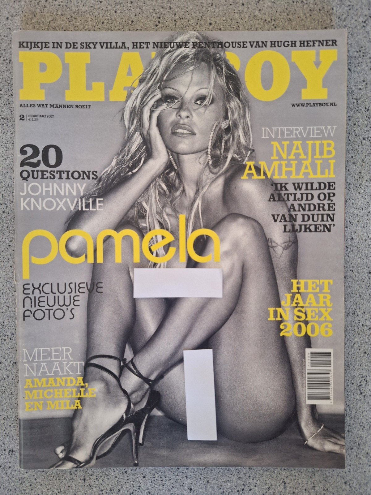 Playboy Magazine Februari 2007 - Pamela Anderson Cover, Boeken, Tijdschriften en Kranten, Ophalen of Verzenden, Gelezen, Overige typen