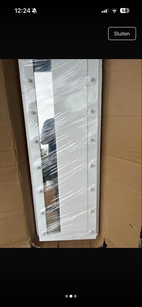 HomCom Sieradenkast met Spiegel en LED-verlichting, Wit, Minder dan 50 cm, 100 tot 150 cm, Nieuw, Ophalen of Verzenden