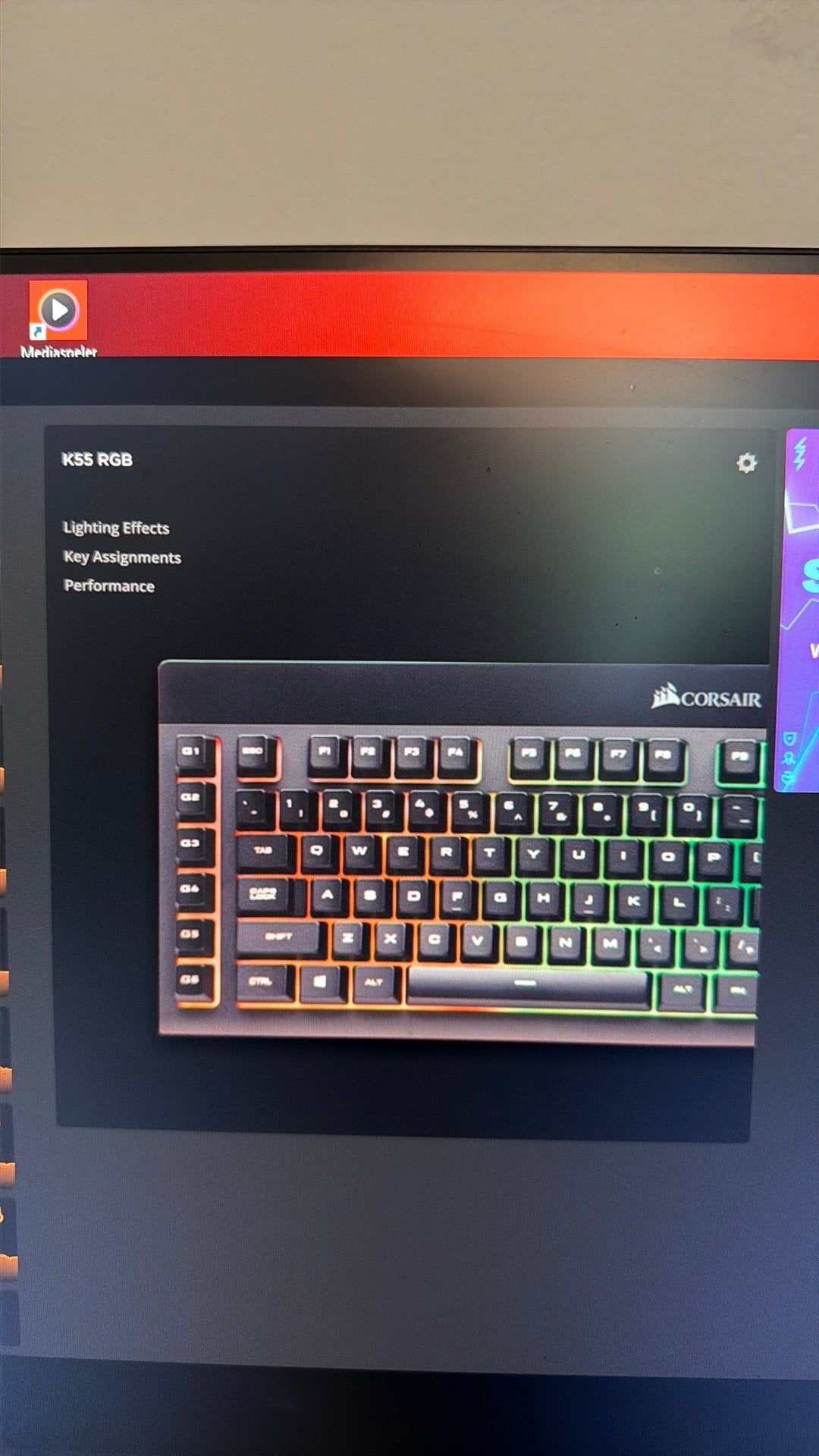 Corsair Gaming K55 RGB Keyboard, Computers en Software, Ophalen of Verzenden, Qwerty, Bedraad, Gebruikt