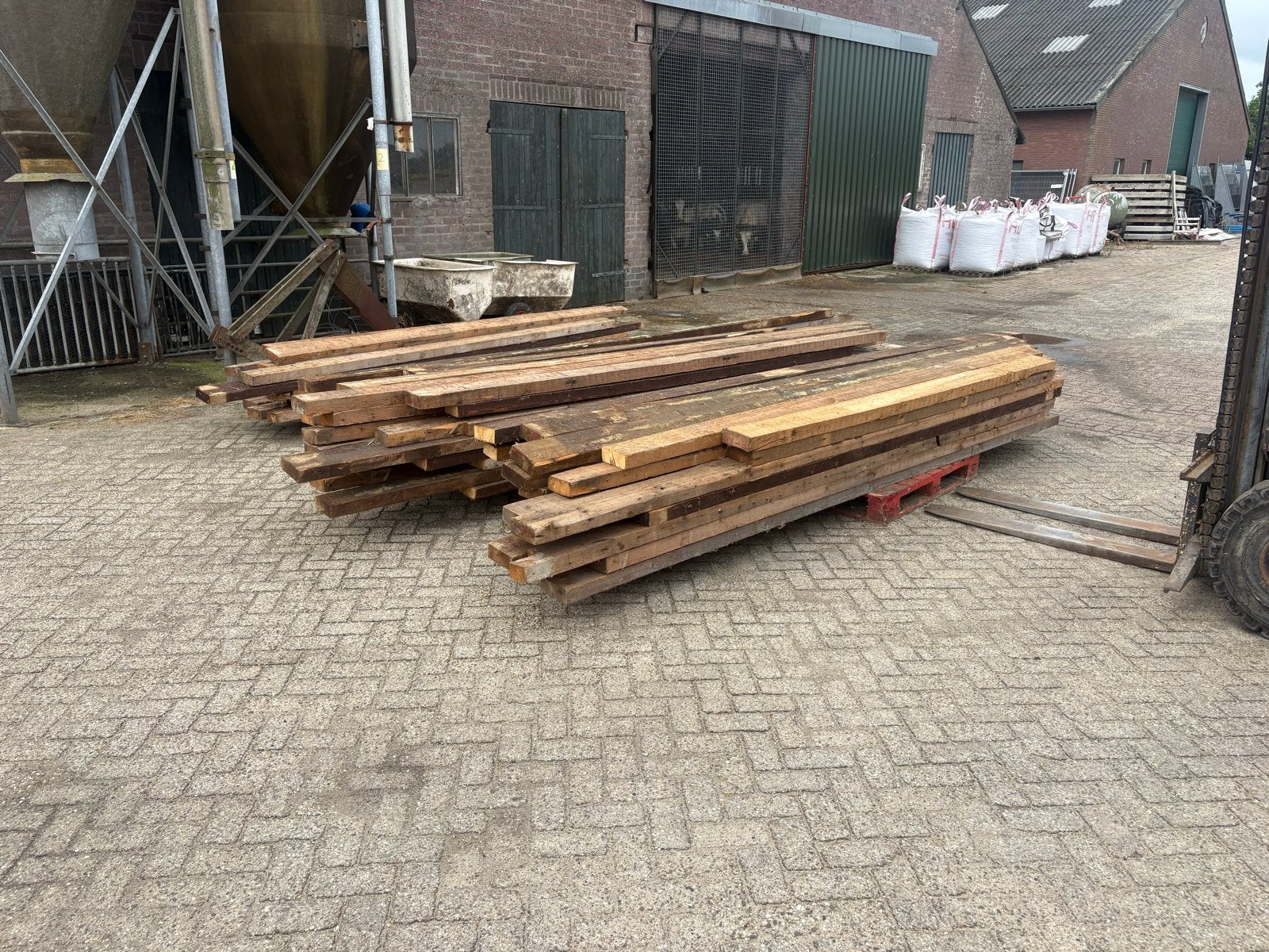 Gordingen - Diverse lengtes en diktes, Doe-het-zelf en Verbouw, Hout en Planken, Gebruikt, Ophalen of Verzenden, Balk, Overige houtsoorten