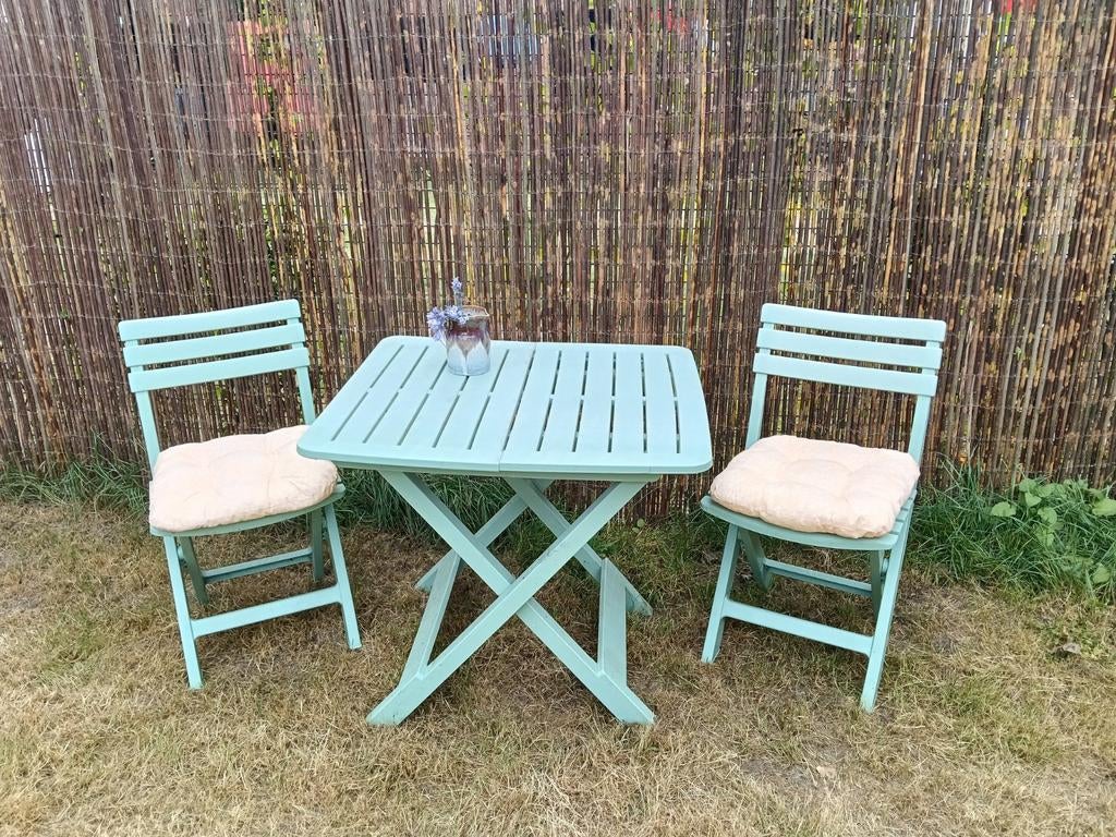 Leuk tuinsetje, Tuin en Terras, Ophalen, Kunststof, 2 zitplaatsen