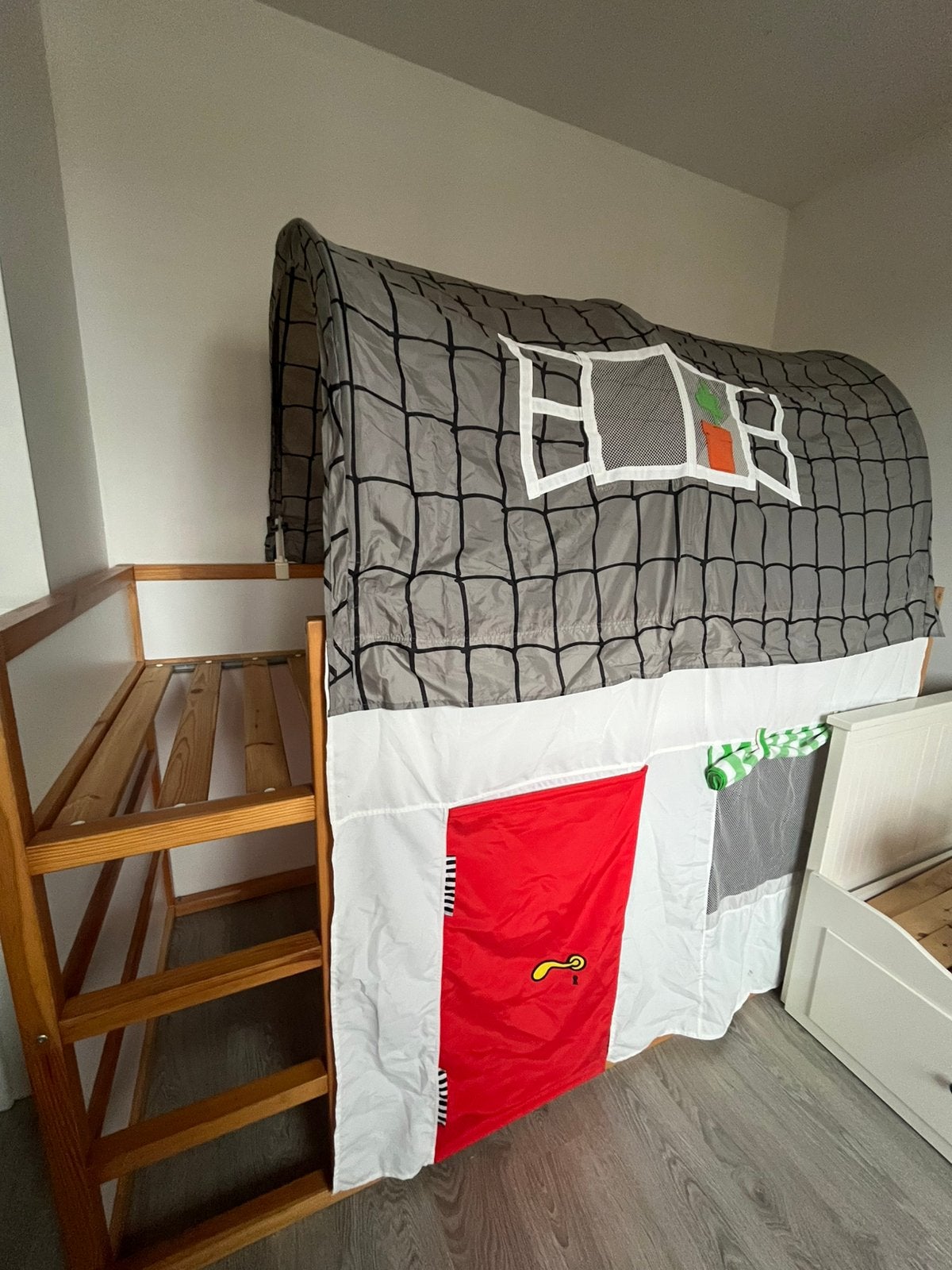 Leuk Ikea Kura keerbaar bed met bedtent, Ophalen, 90 cm, Eenpersoons, Minder dan 160 cm