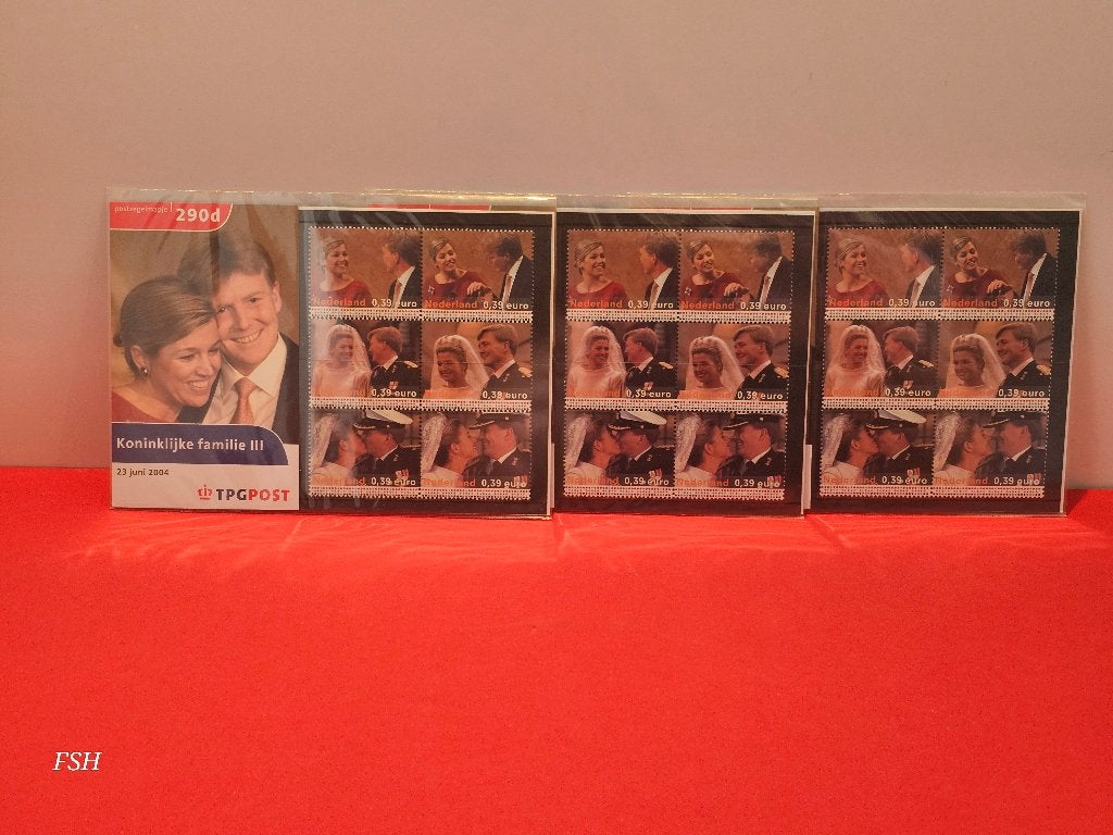 Postzegelmapje 290 D, 3x, Koninklijke Familie III. Postfris., Postzegels en Munten, Postzegels | Nederland, Ophalen of Verzenden
