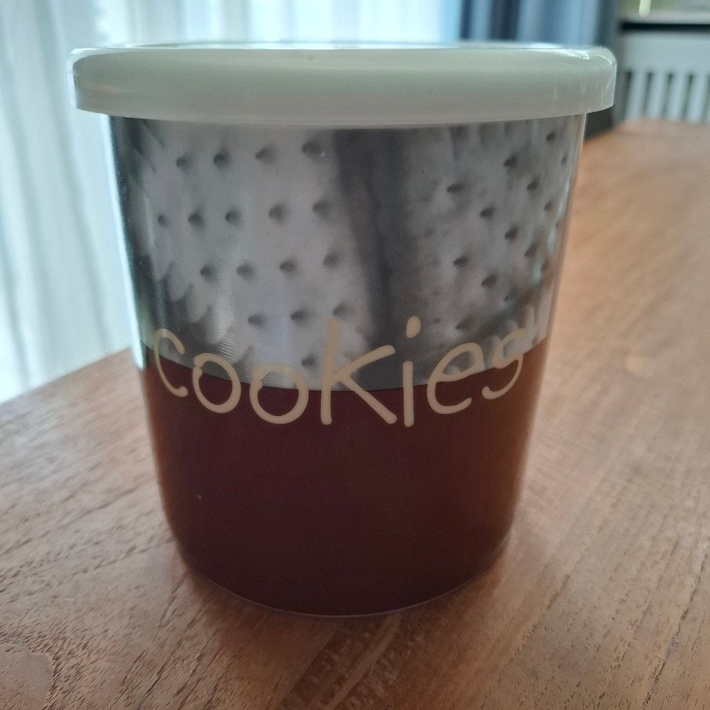 Koektrommel, glas, Glas of Glazen, Overige merken, Ophalen of Verzenden, Overige stijlen