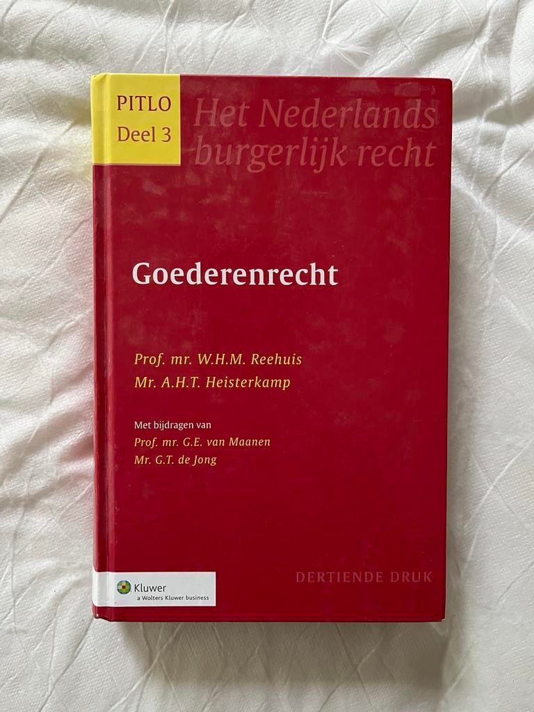 Goederenrecht 13e druk Pitlo, Ophalen of Verzenden, Zo goed als nieuw
