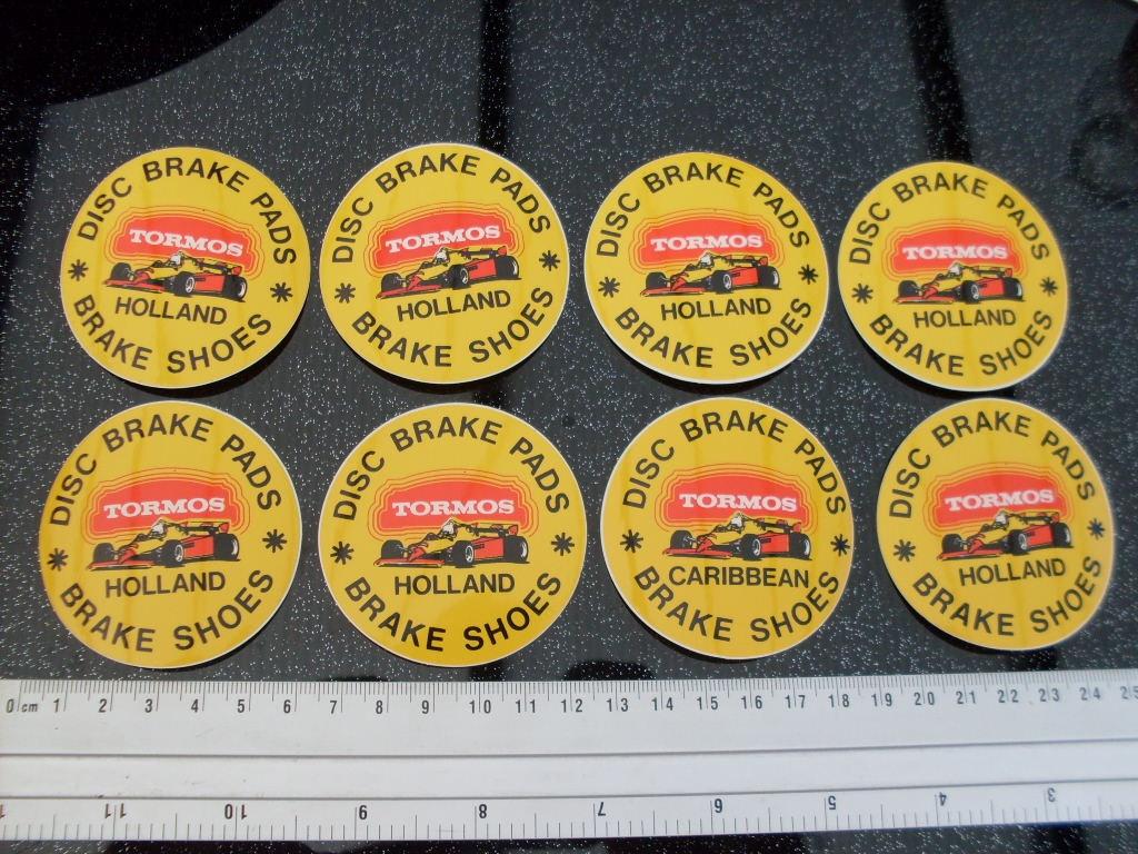 8x sticker tormos disc brake pads brake shoes holland, Verzenden, Zo goed als nieuw, Merk