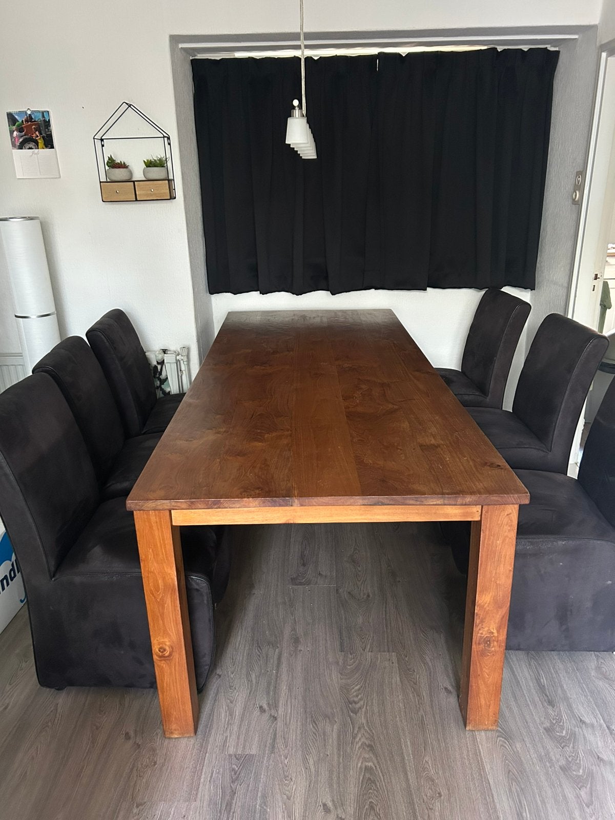 Eettafel met 6 stoelen, Ophalen