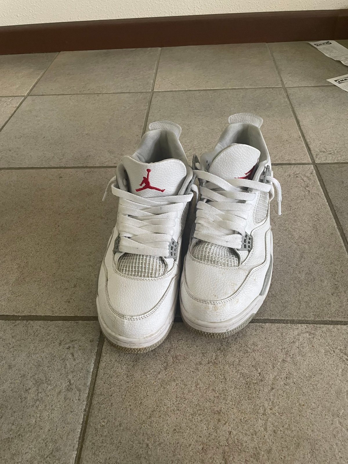 Jordan 4, Kleding | Heren, Schoenen, Wit, Ophalen of Verzenden, Sneakers of Gympen, Zo goed als nieuw