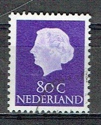 Nederland 1971 nr. 634b Kon. Juliana Oranje Fosfor4, Postzegels en Munten, Verzenden, Gestempeld, Koningshuis
