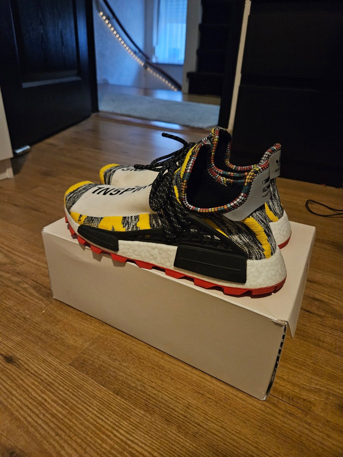 Adidas x Pharrell NMD Human Race Solar Pack, Overige kleuren, Ophalen of Verzenden, Adidas, Sneakers of Gympen