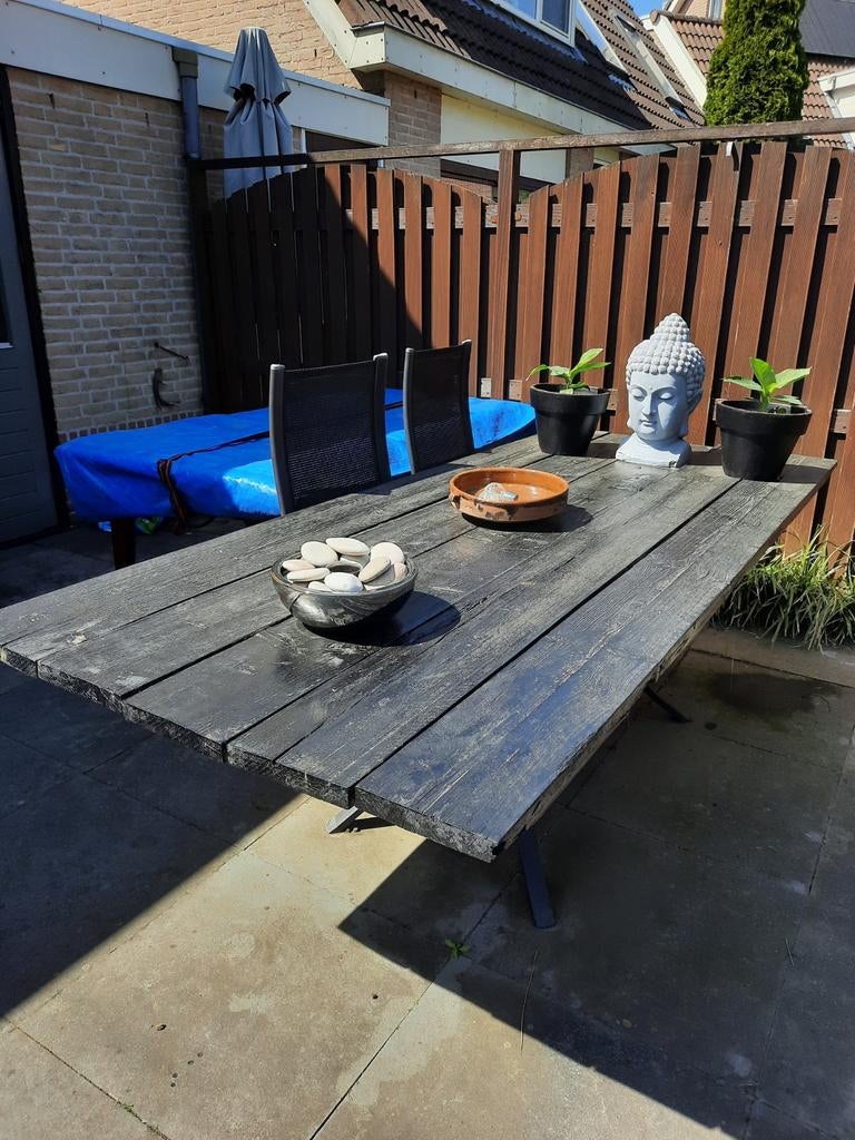 Tuintafel, Ophalen, Gebruikt, Rechthoekig, Hout