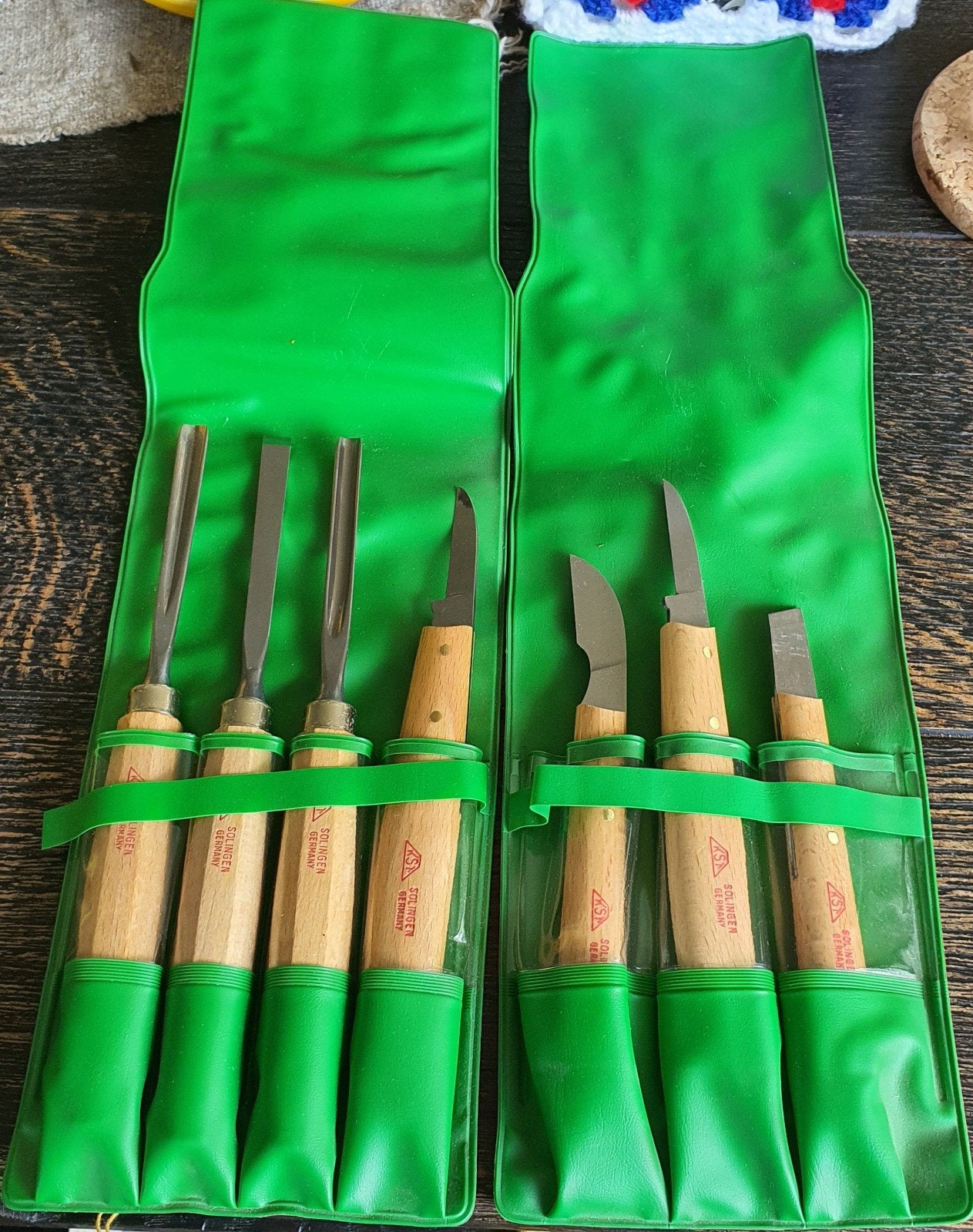 Vintage Solingen houtsnijset / gutsset, Ophalen of Verzenden