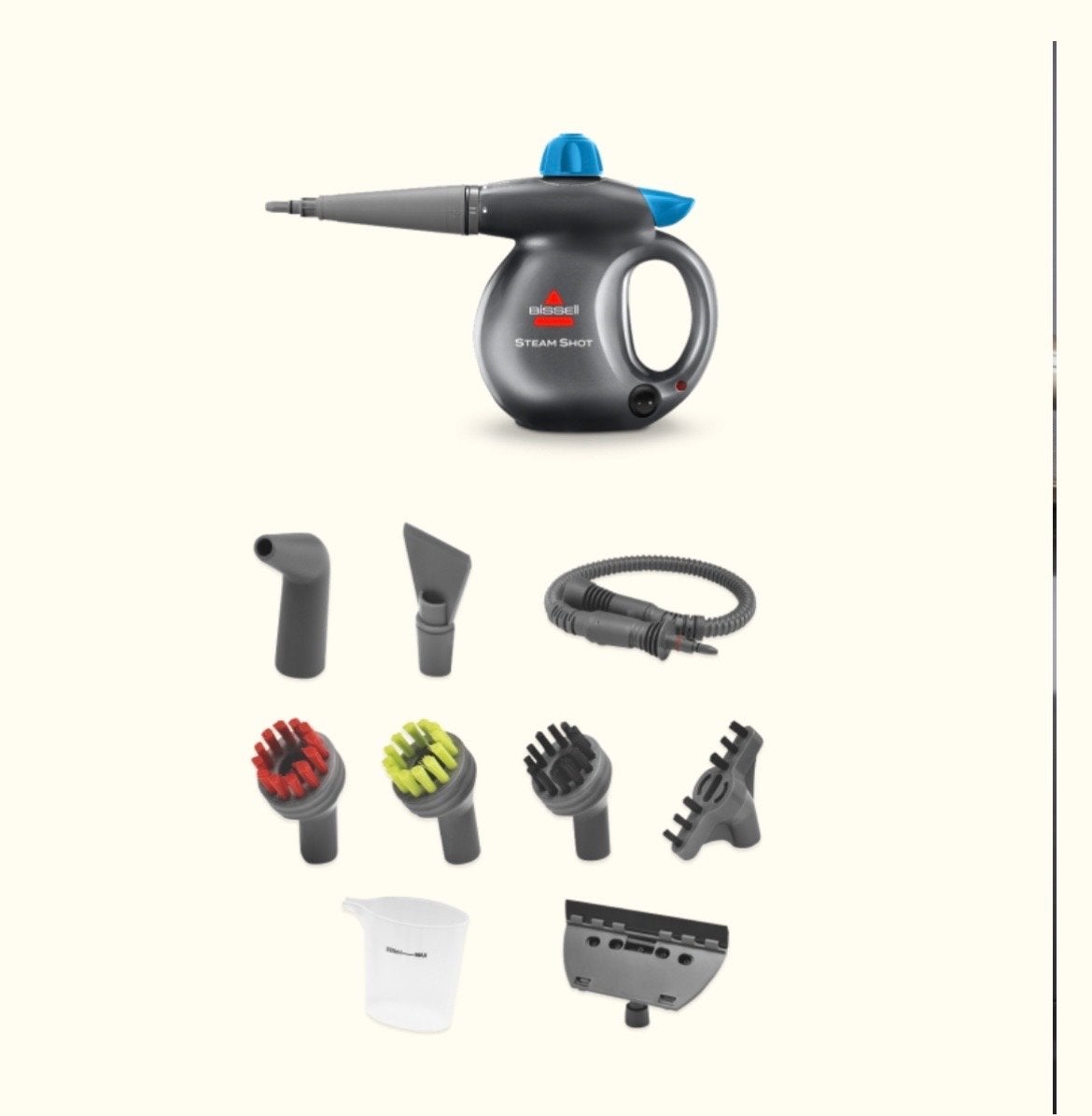 Bissell Steam Shot Handstoomreiniger met Accessoires, Ophalen of Verzenden, Zo goed als nieuw