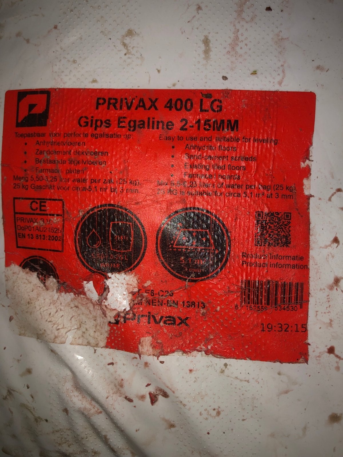 Privax 400 LG Gips Egaline 2-15MM, Ophalen, Nieuw, Overige materialen, Overige typen