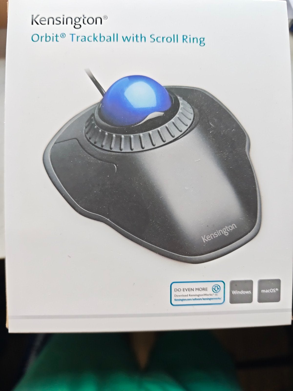 Nieuwe Kensington Orbit Trackball met Scroll Ring, Computers en Software, Muizen, Muis, Kensington, Ergonomisch, Nieuw