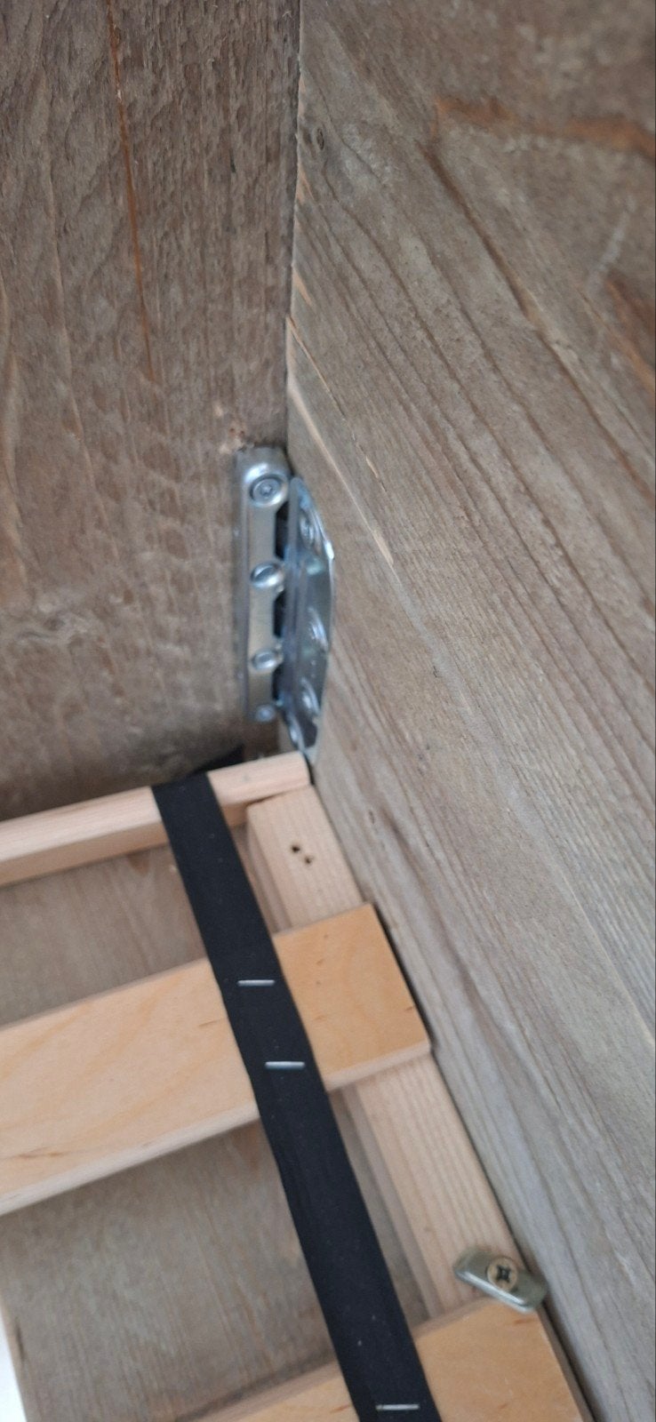 Steigerhouten eenpersoonsbed 90x200 cm, Ophalen, Gebruikt, 90 cm, Eenpersoons