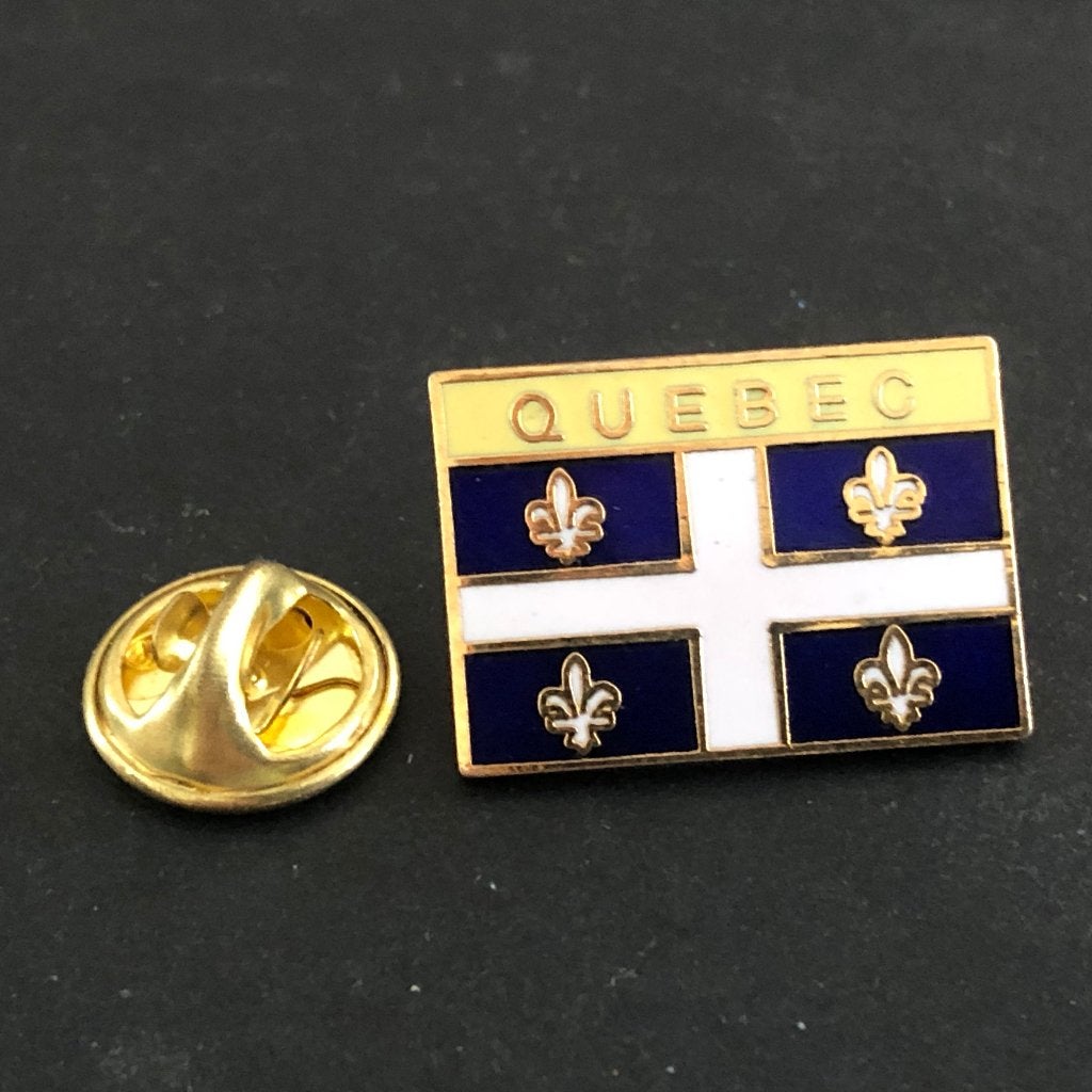 Vintage Quebec vlag speldje - Canada, Ophalen of Verzenden, Gebruikt, Stad of Land, Speldje of Pin