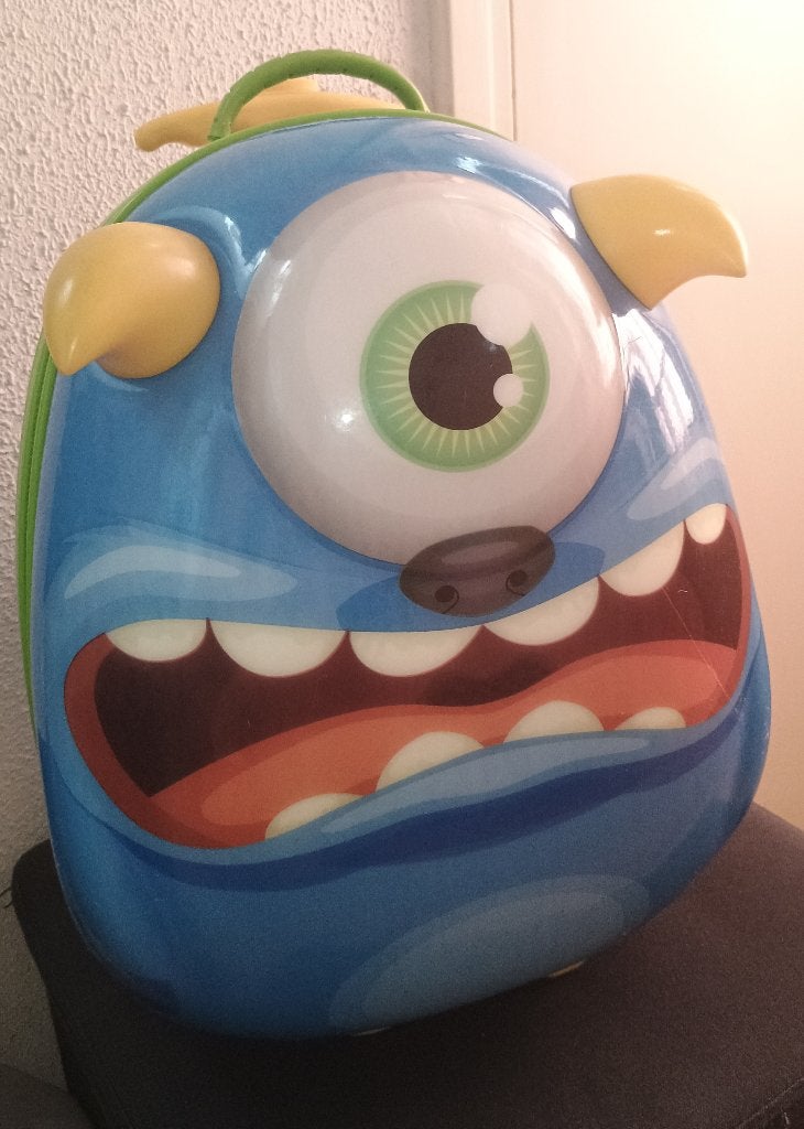 Grappige trolley voor kinderen, Hard kunststof, Minder dan 50 cm, Ophalen of Verzenden, Zo goed als nieuw