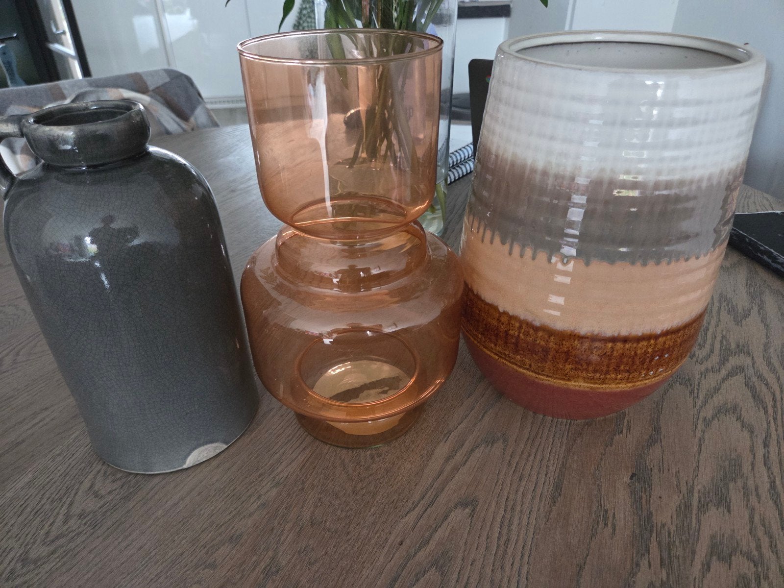 3 mooie vazen te koop aangeboden, Ophalen, Zo goed als nieuw, Oranje