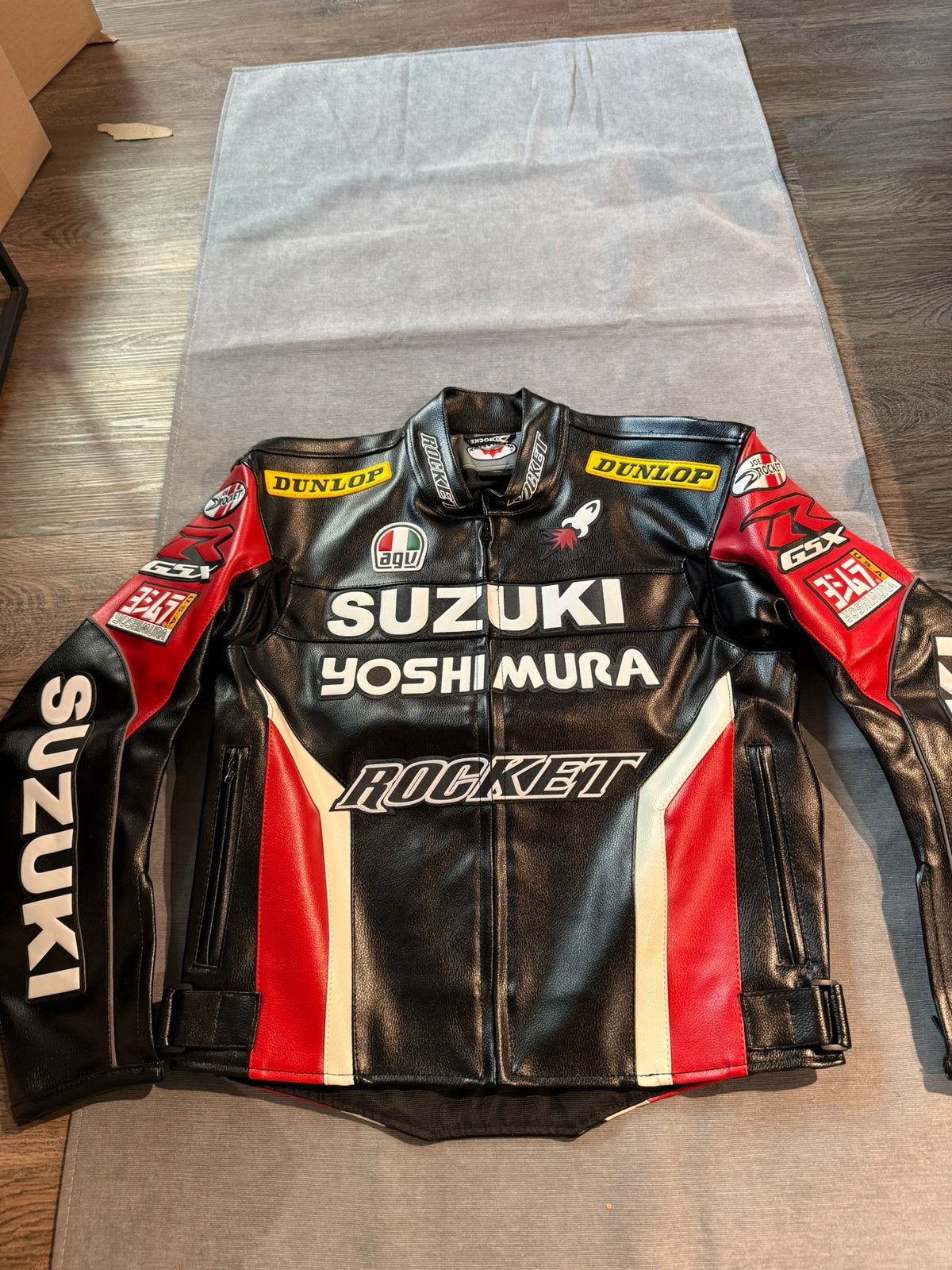 Suzuki Yoshimura Motorjas (Maat S) Vintage zwart, Ophalen of Verzenden, Zo goed als nieuw, Maat 46 (S) of kleiner, Zwart