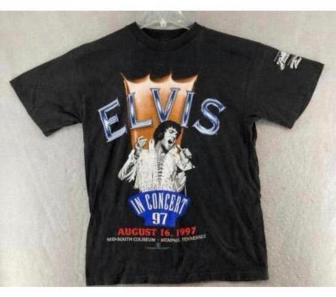 Elvis Presley T-Shirt XL Memphis TN in Concert 1997 90s vtg, Ophalen of Verzenden, Zo goed als nieuw, H, Kleding
