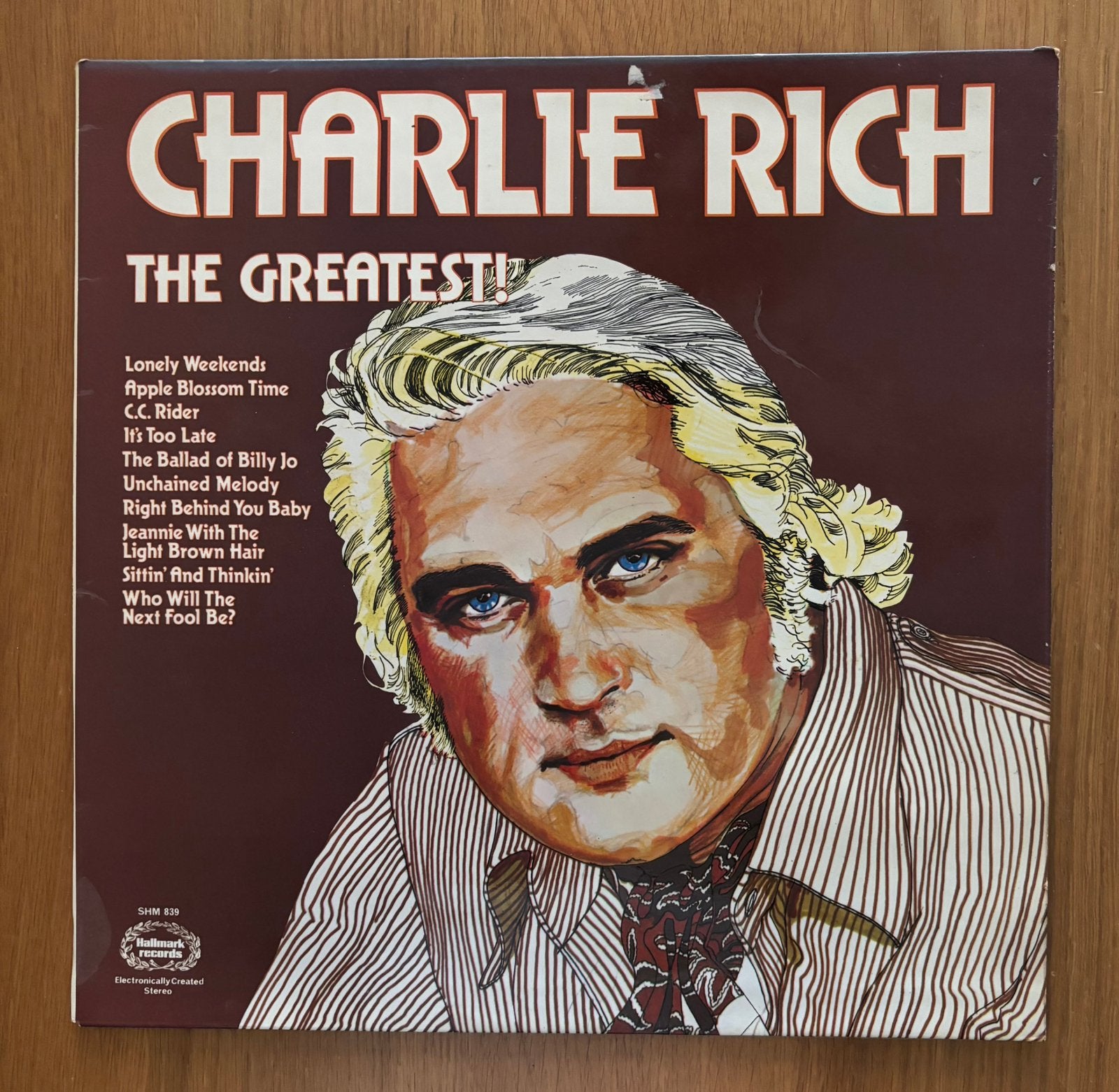 Charlie Rich  lp vinyl, Ophalen of Verzenden, Zo goed als nieuw, 12 inch