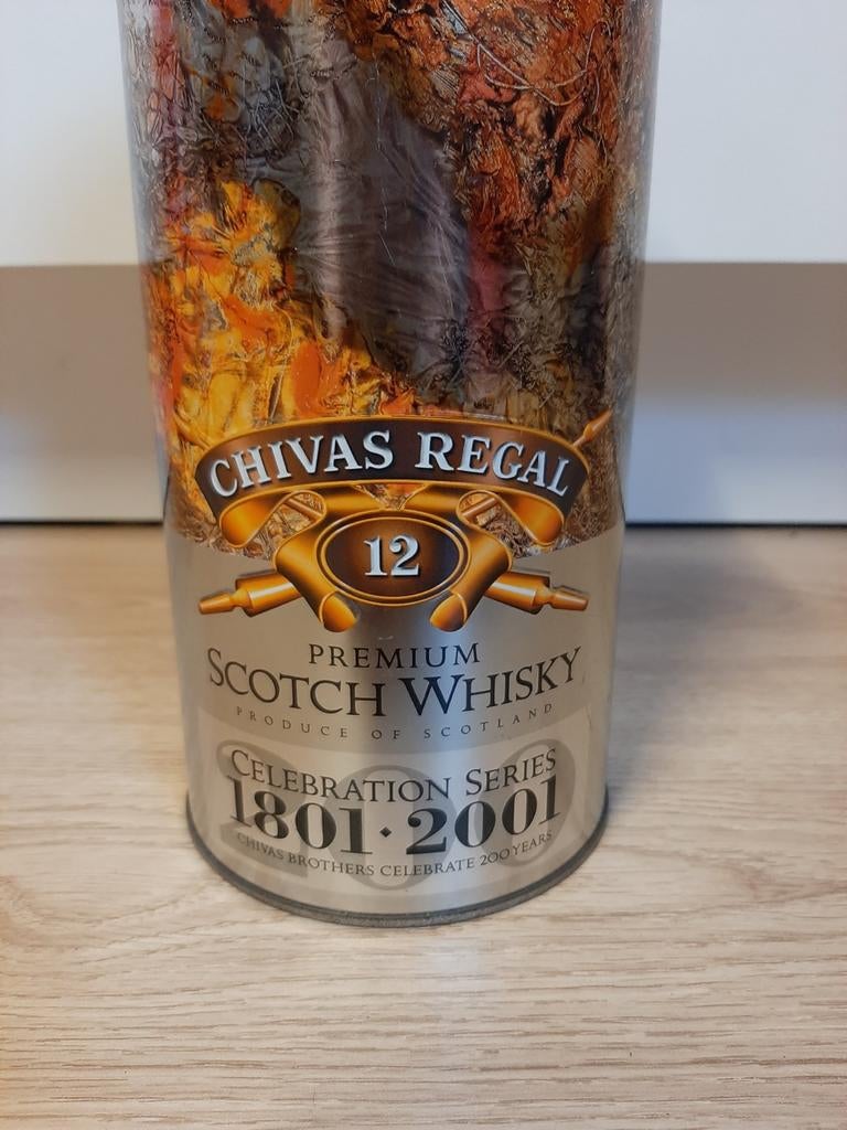 Chivas regal blik scotch whisky (leeg), Ophalen of Verzenden