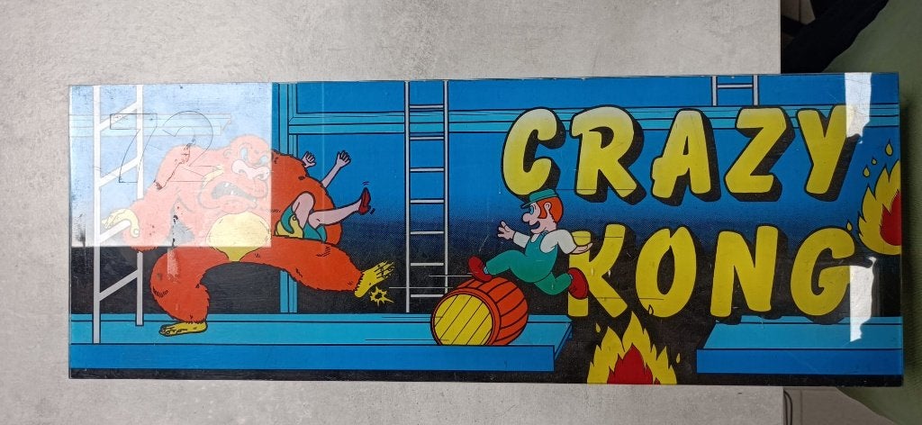 Arcade bovenplaat Crazy kong, Overige munten, Ophalen of Verzenden, Gebruikt