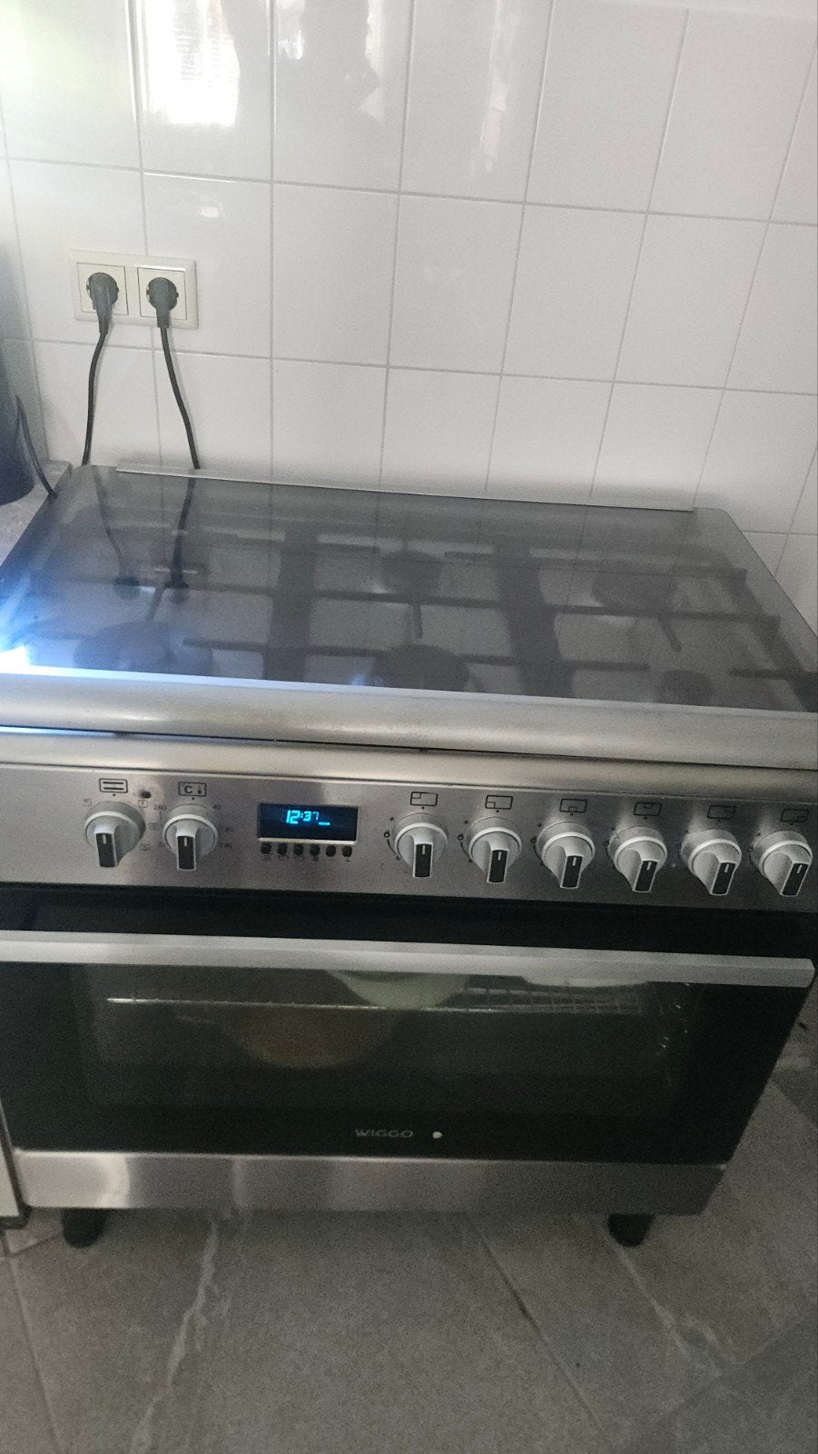 nette 6-pits gasfornuis met oven, Ophalen, 60 cm of meer, Zo goed als nieuw, Gas