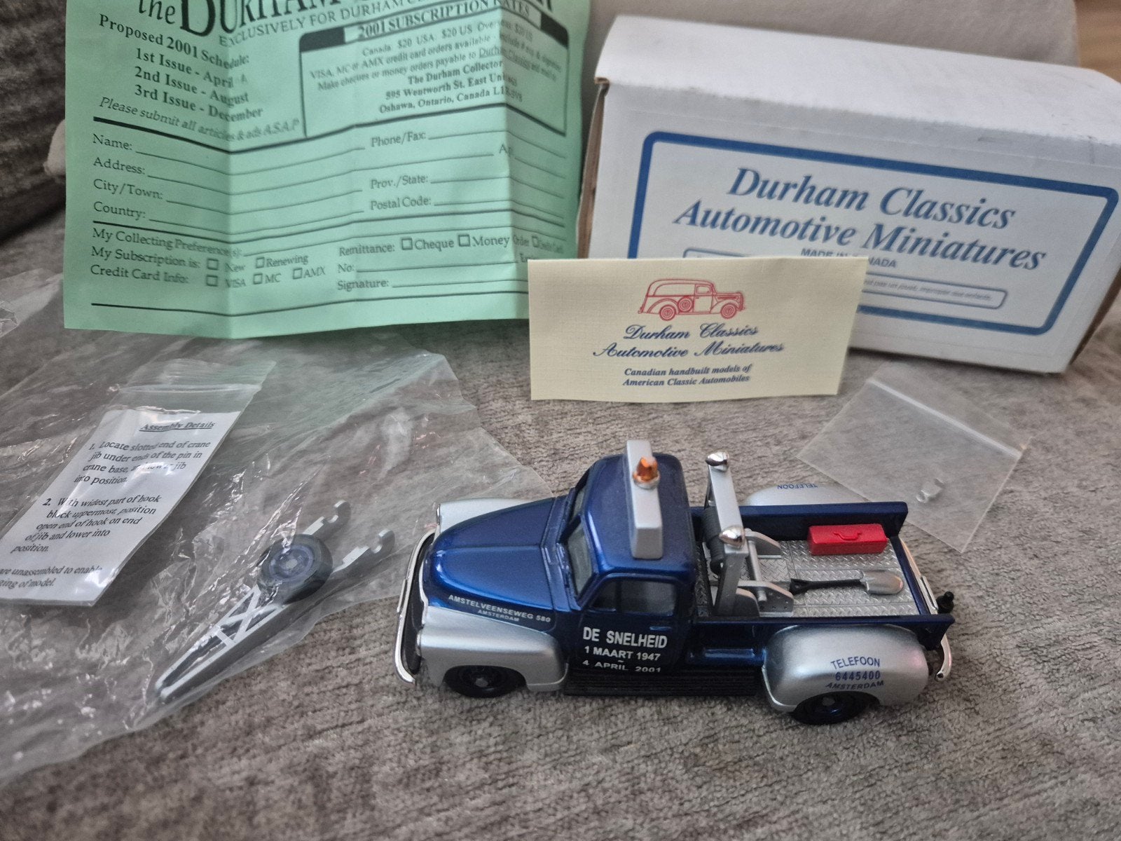 Durham Classics Sleepdienst 'De Snelheid' modelauto, Overige merken, 1:32 tot 1:50, Ophalen of Verzenden, Zo goed als nieuw
