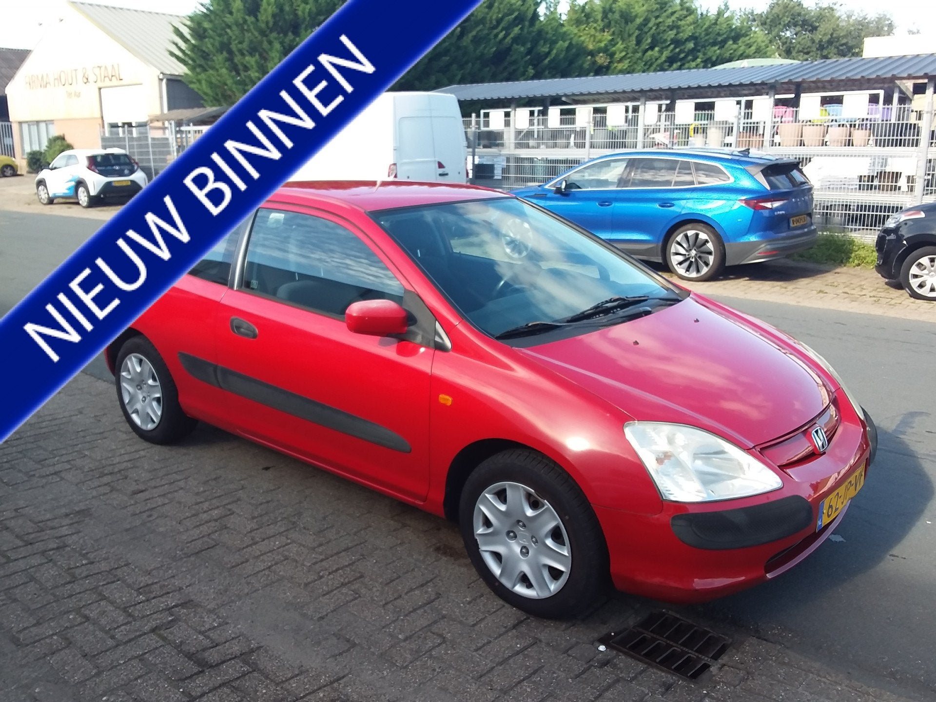 Honda Civic 1.4i LS (bj 2002), Auto's, Voorwielaandrijving, Stof, Gebruikt, Zwart