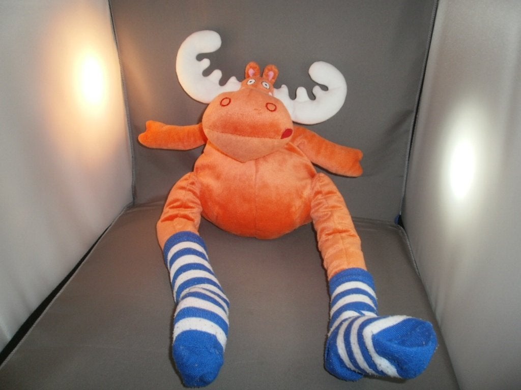 Ikea barnslig eland rendier oranje met witte hoorns velours, Oranje, Overige typen, Ophalen of Verzenden, Zo goed als nieuw